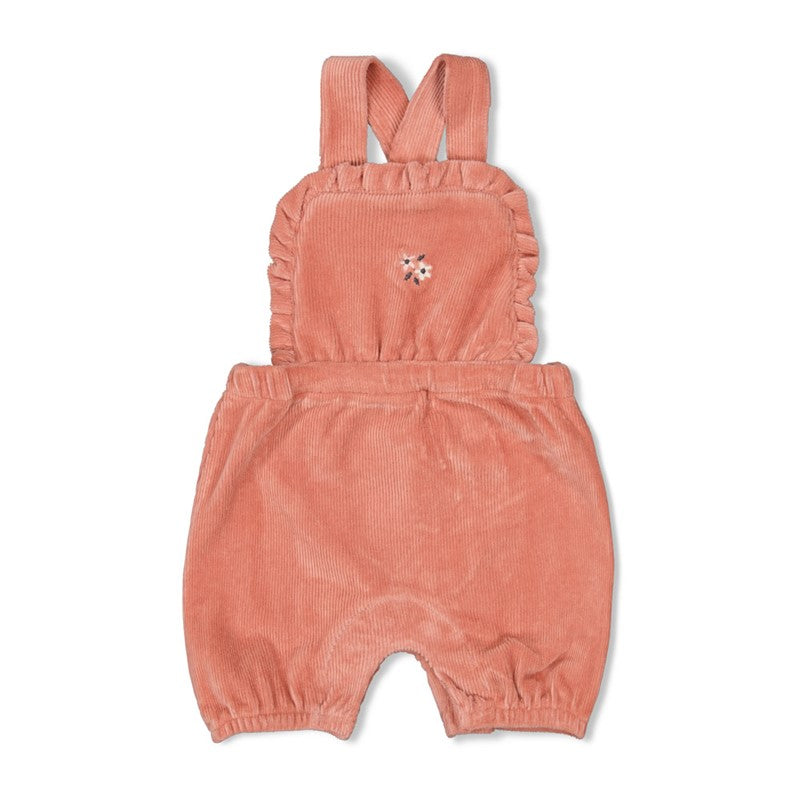 FEETJE Woodland Bloom G Tuinbroek kort velours rib - mauve - 74