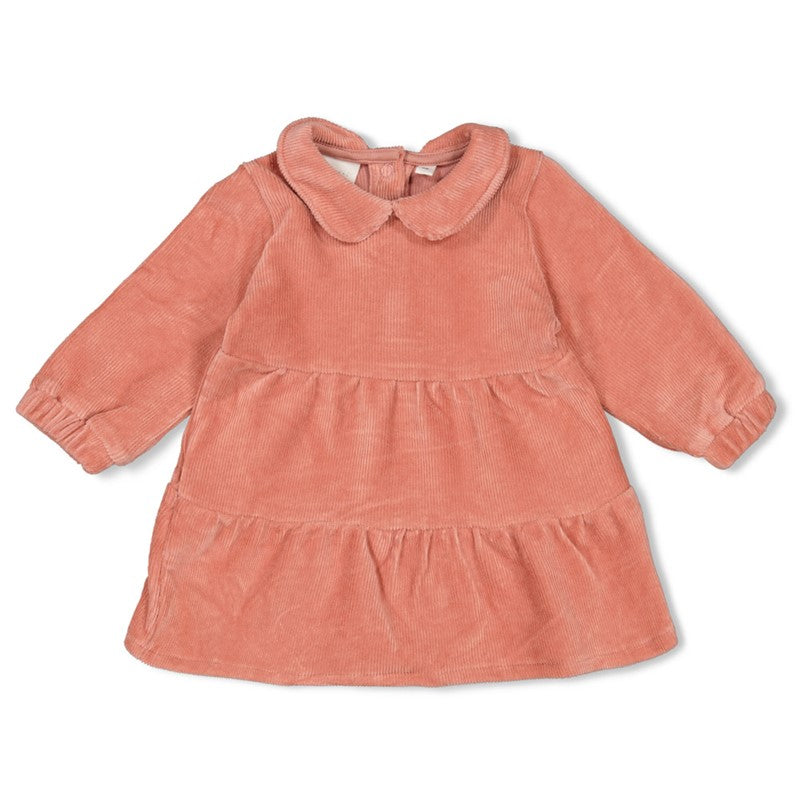 FEETJE Woodland Bloom G Jurk velours rib - mauve - 62