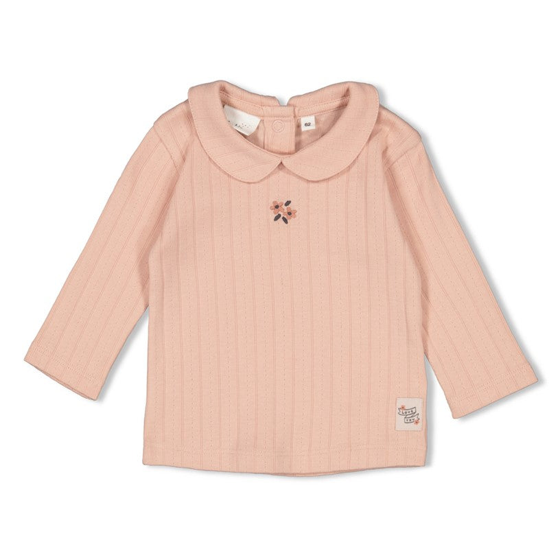 FEETJE Woodland Bloom G Longsleeve pointelle rib - roze - 86