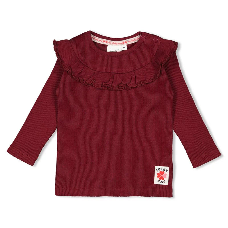FEETJE Queen of Hearts G Longsleeve rib - bordeaux - 80