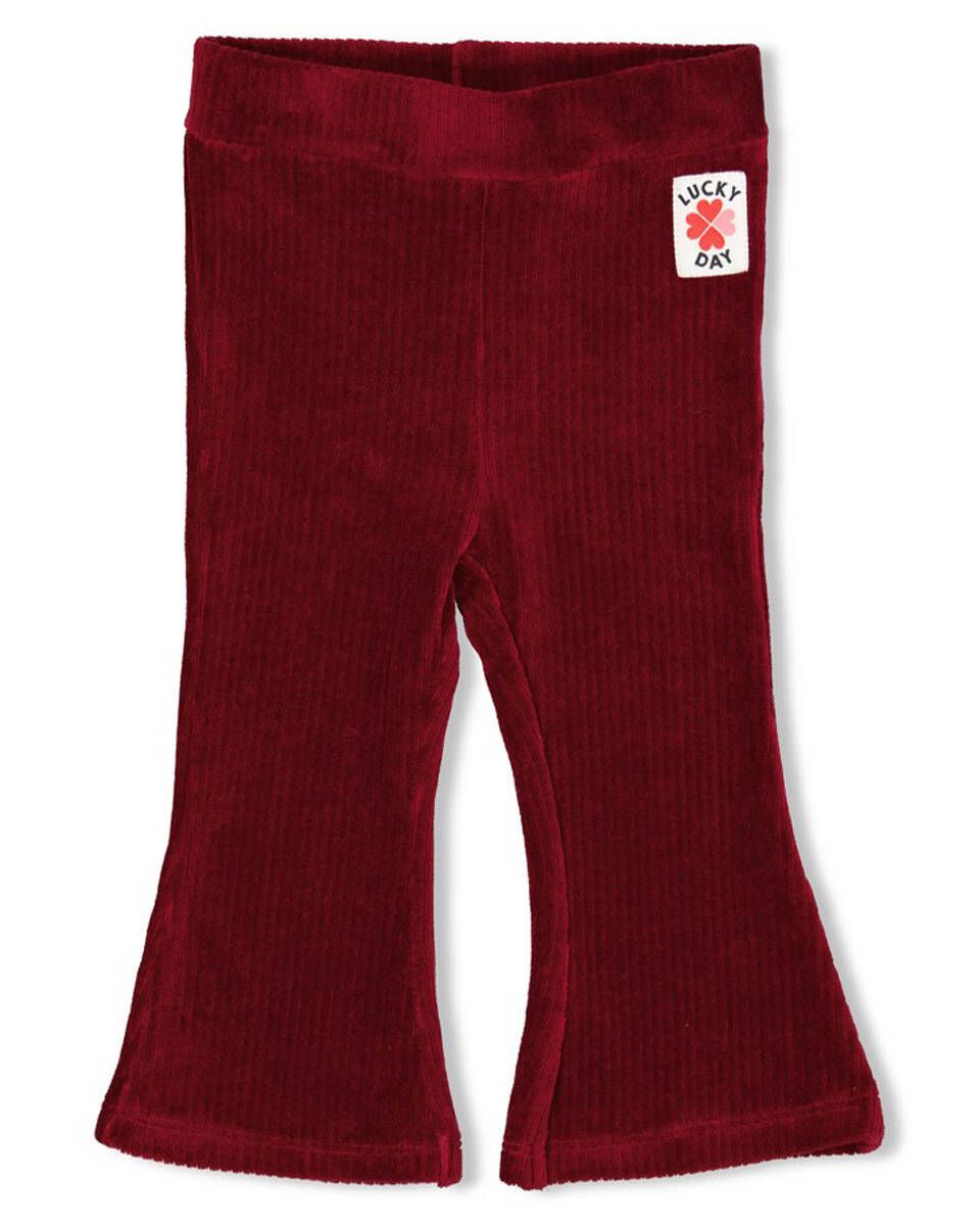 FEETJE Queen of Hearts G Flare broek velours rib - bordeaux - 80