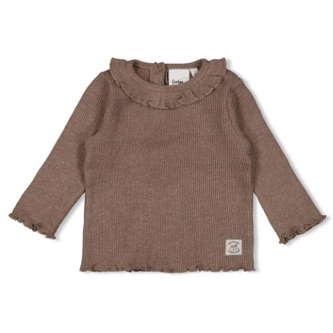 FEETJE Better Together G Longsleeve rib - bruin mel.- 80