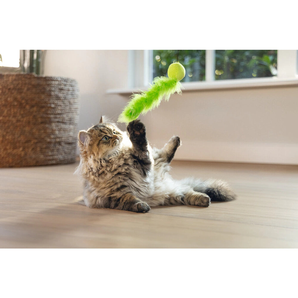 BEEZTEES Kattenhengel Bal met veer - 45cm