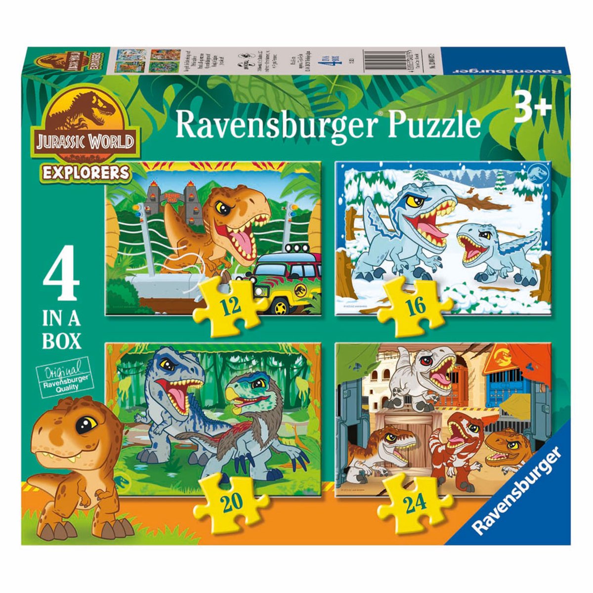 RAVENSBURGER Puzzel - Jurassic world explorers  - 12+16+20+24st.