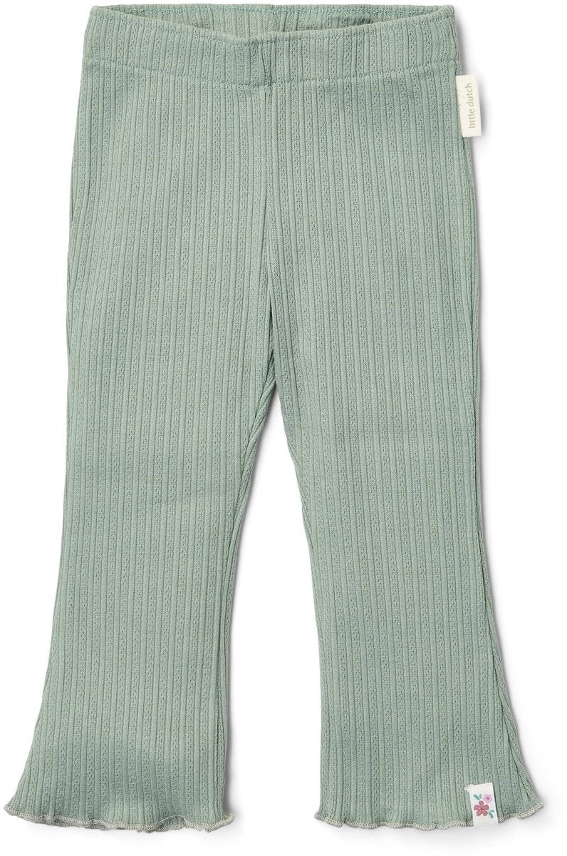 LITTLE DUTCH Flared broek - garden green - 98