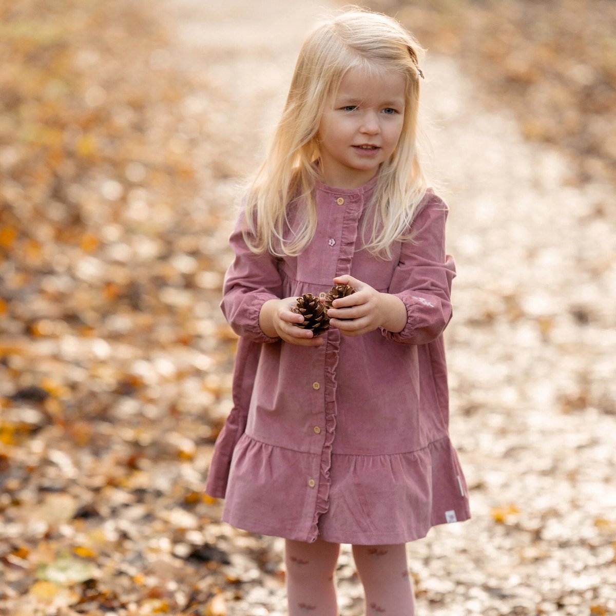 LITTLE DUTCH Jurkje lange mouw - rouge - 74
