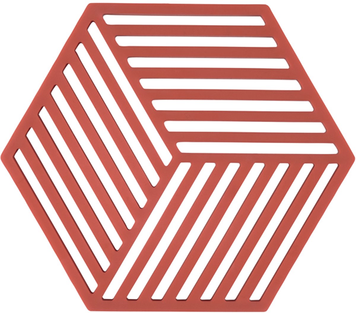 ZONE Onderzetter hexagon - burned red