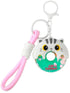 Donut keychain WHITE CAT