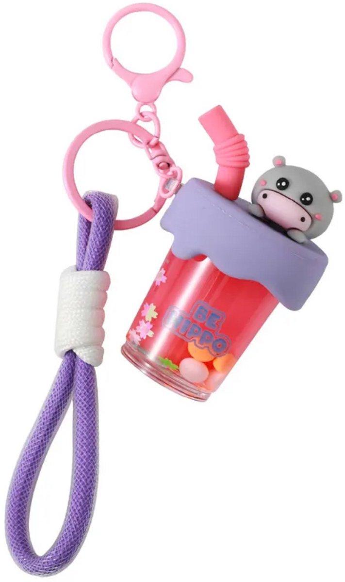 I-TOTAL Bubble Tea keychain - hippo