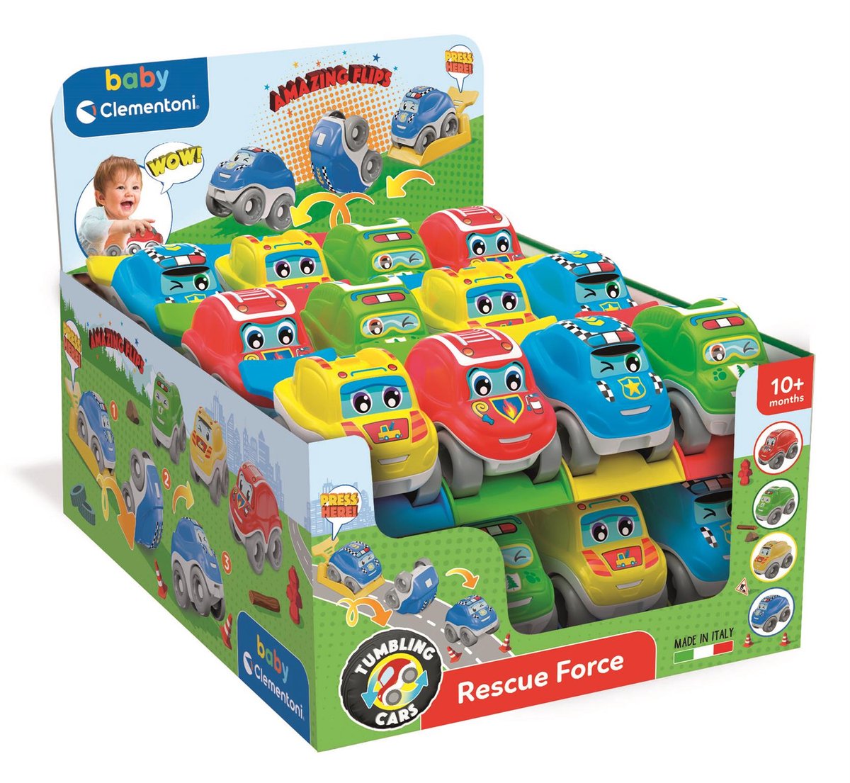 CLEMENTONI Tumbling car (prijs per stuk)