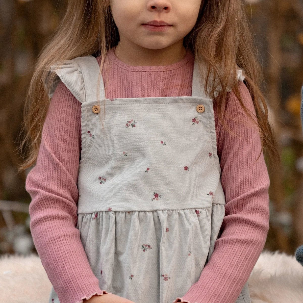 LITTLE DUTCH Jurkje mouwloos - fairy green/flower - 74