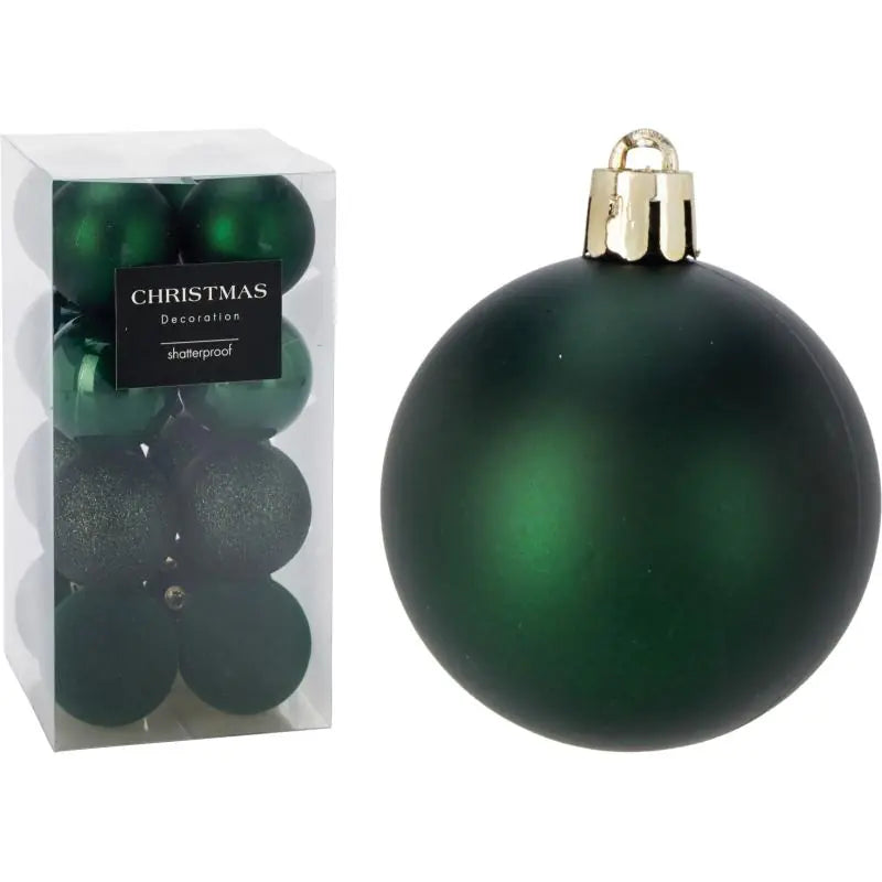 Kerstbal set/16 6cm - groen