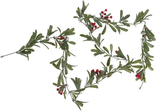 Kerst bessen slinger 180cm - rood