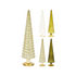 Kerstdeco boom glas 34cm - groen - ass. (prijs per stuk)