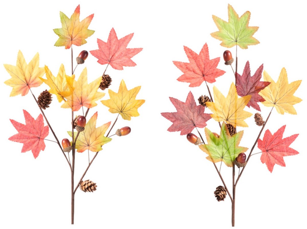 Kerst esdoornblad tak 60cm - ass. (prijs per stuk)