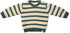 LITTLE DUTCH Gebreide trui - groene streep - 104