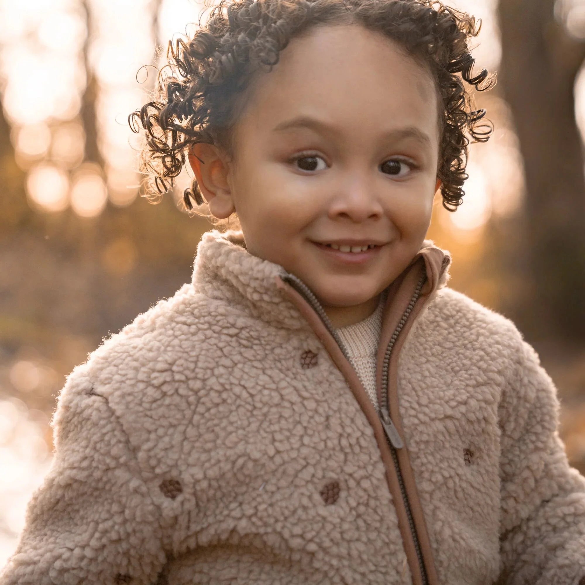LITTLE DUTCH Teddy vest - taupe - 104