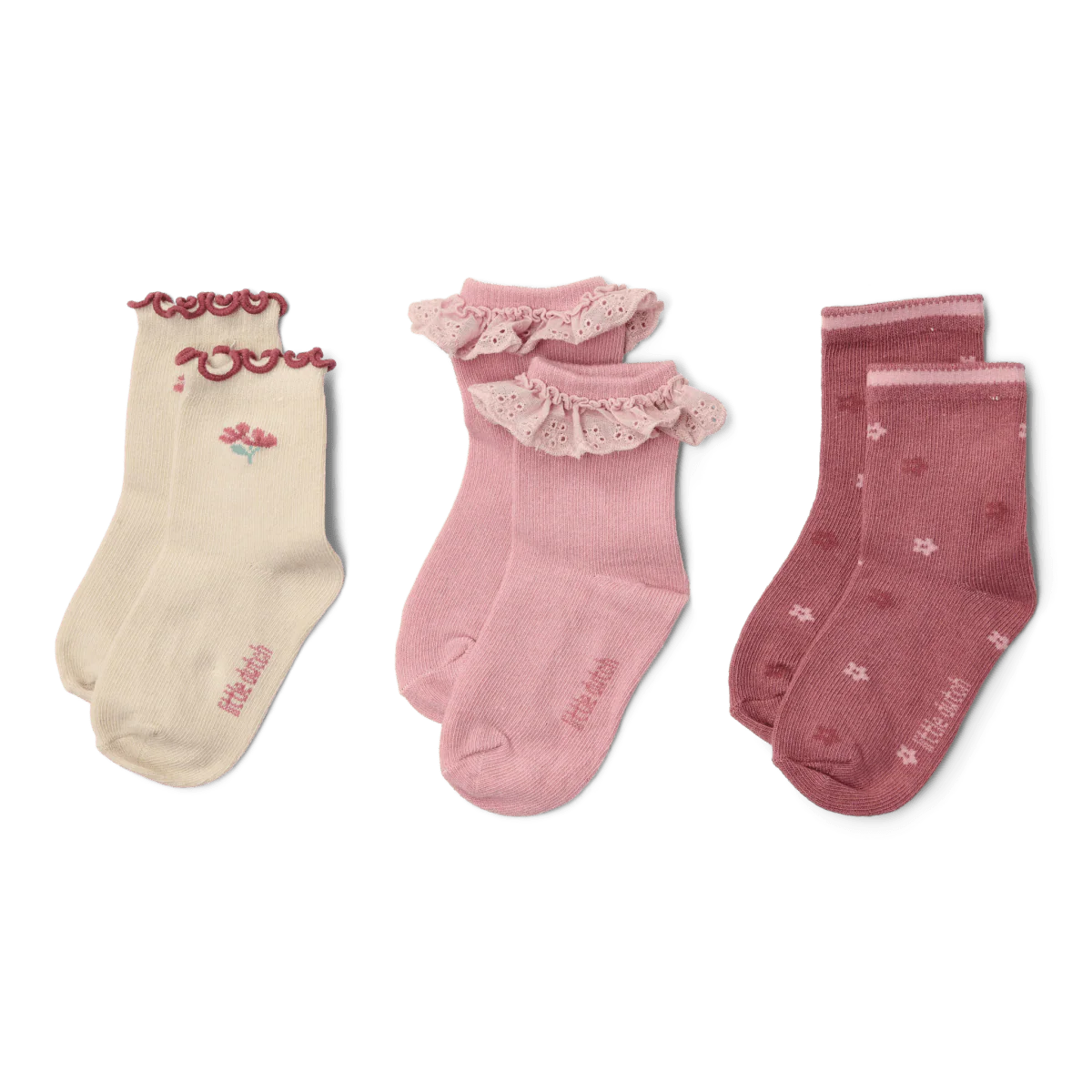 LITTLE DUTCH Meisjes sokken 3st - multi - 23/26