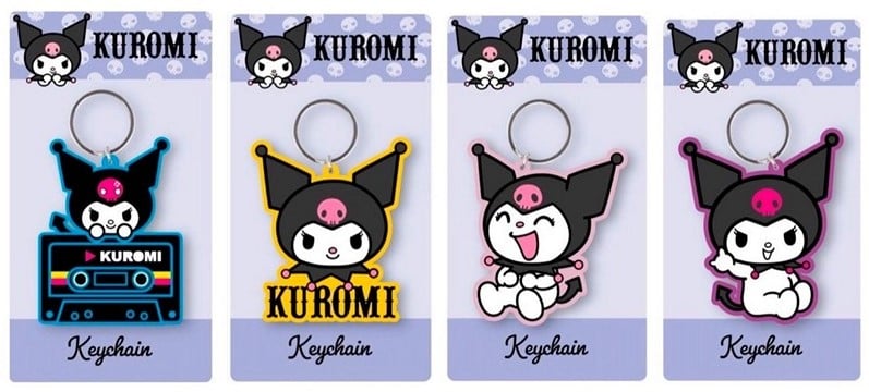 HELLO KITTY 2D Sleutelhanger - 4ass. - kuromi (prijs per stuk)