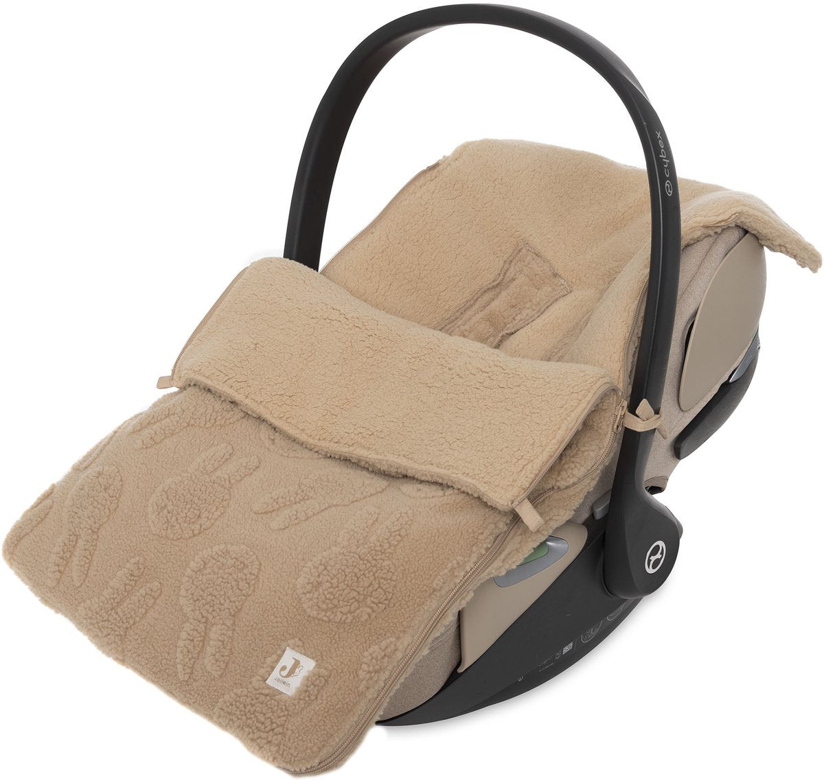 JOLLEIN Voetenzak groep 0+ 3/5 punts gordel - miffy jacquard teddy bis