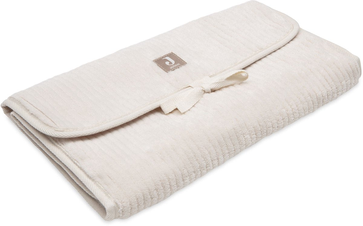 JOLLEIN Verschoningsmat m/opbergvak - cloudy rib oatmeal