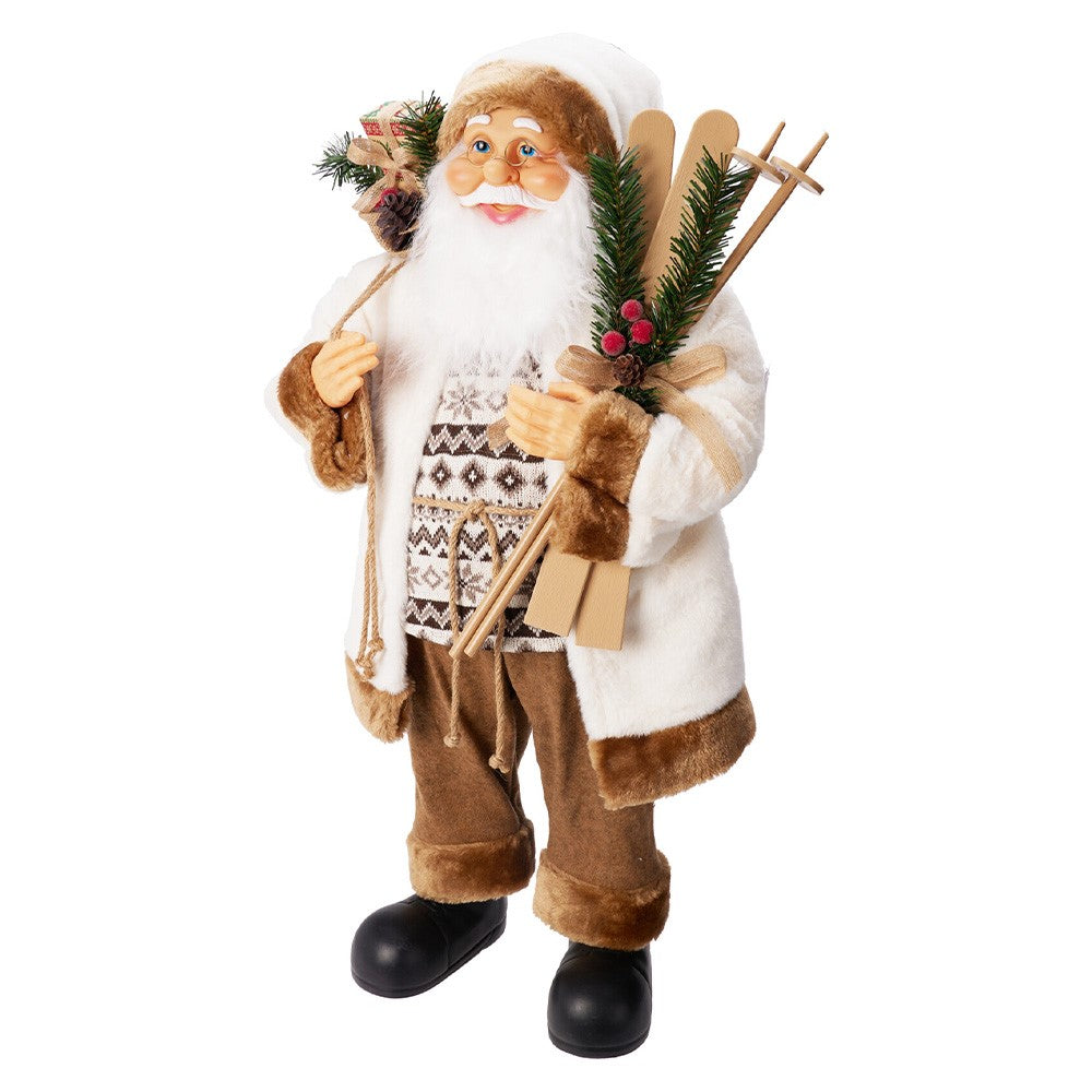 Kerstman staand 80cm - bruin