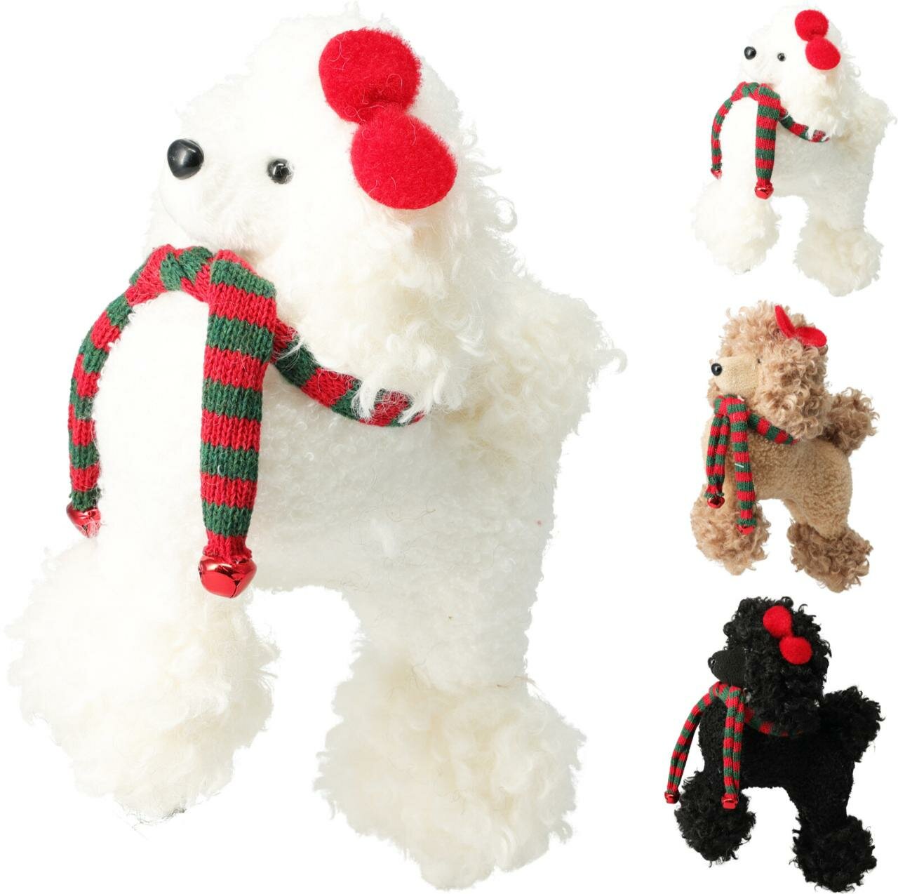Kerstdeco hond staand 22cm - ass. (prijs per stuk)