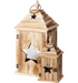 Lantaarn ster hout set/2 19x42cm