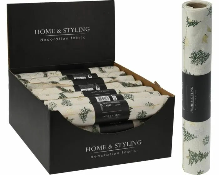 Kerst decostof 28x200cm - kerstprint