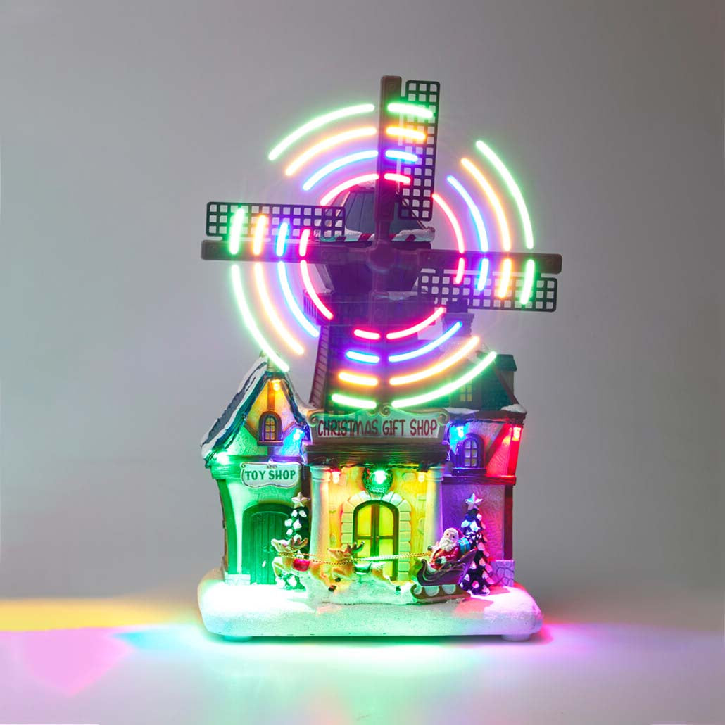 Kerst windmolen LED 285mm - ass. (prijs per stuk)