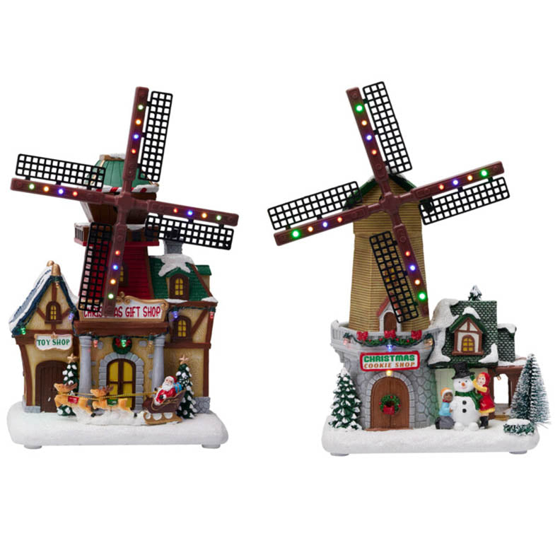 Kerst windmolen LED 285mm - ass. (prijs per stuk)