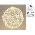 Kerstverlichting bal metaal LED 35cm - zilver