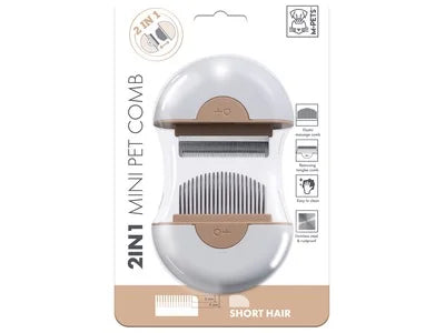 M-PETS Mini kam kort haar - bruin