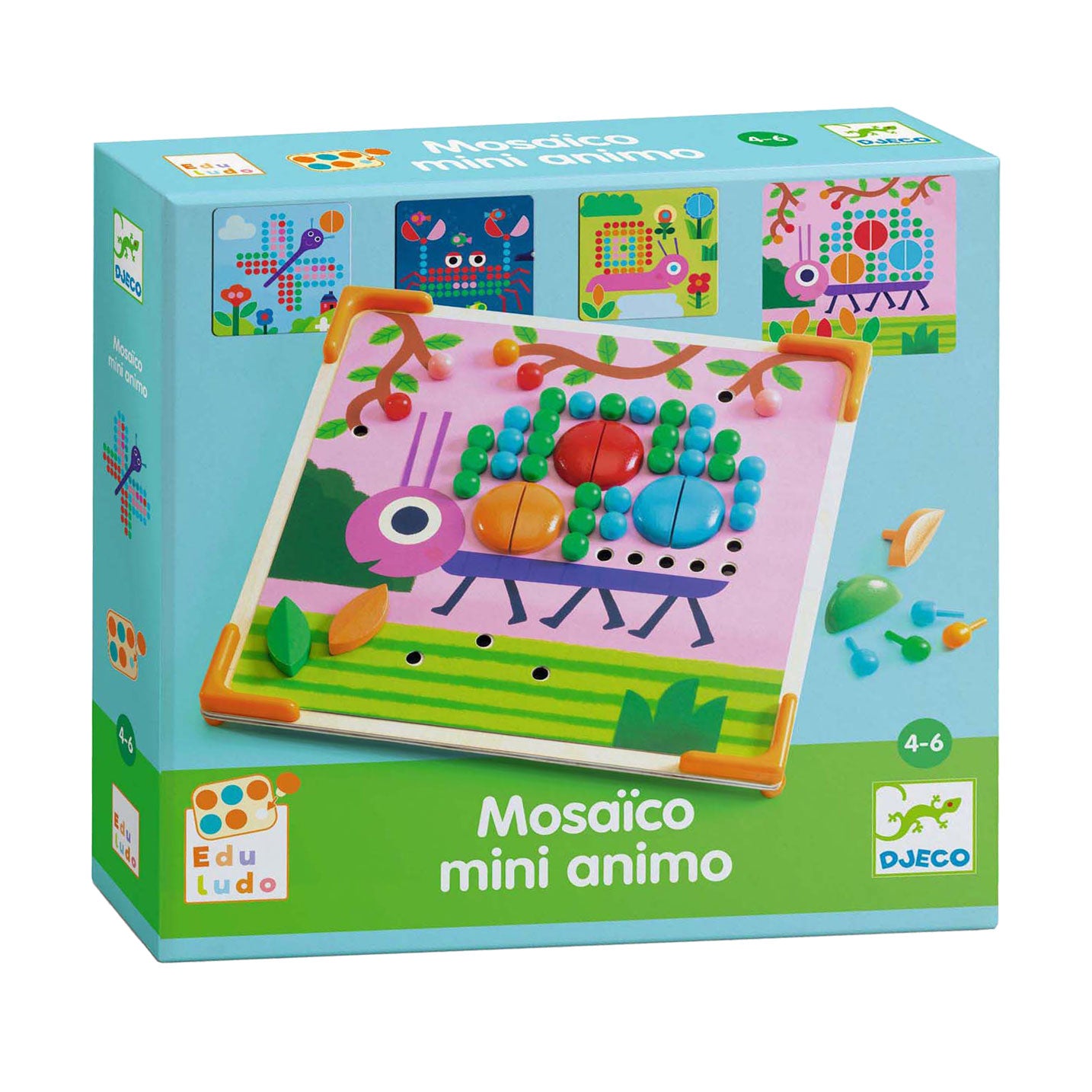 DJECO Eduludo - mozaiek puzzels mini animo