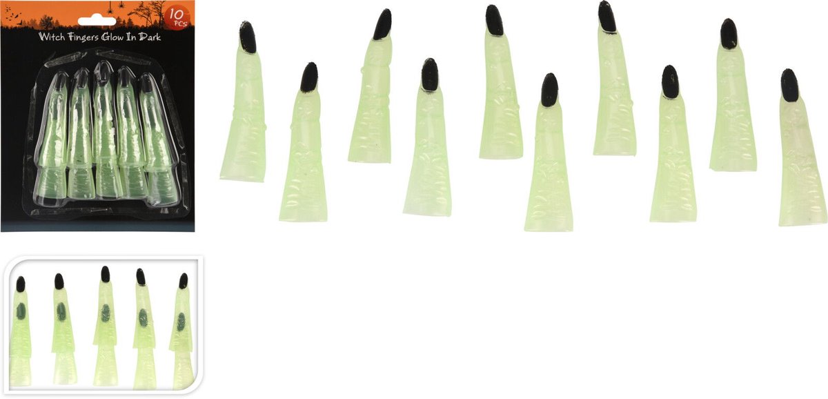 Halloween heksenvingers - 10st.