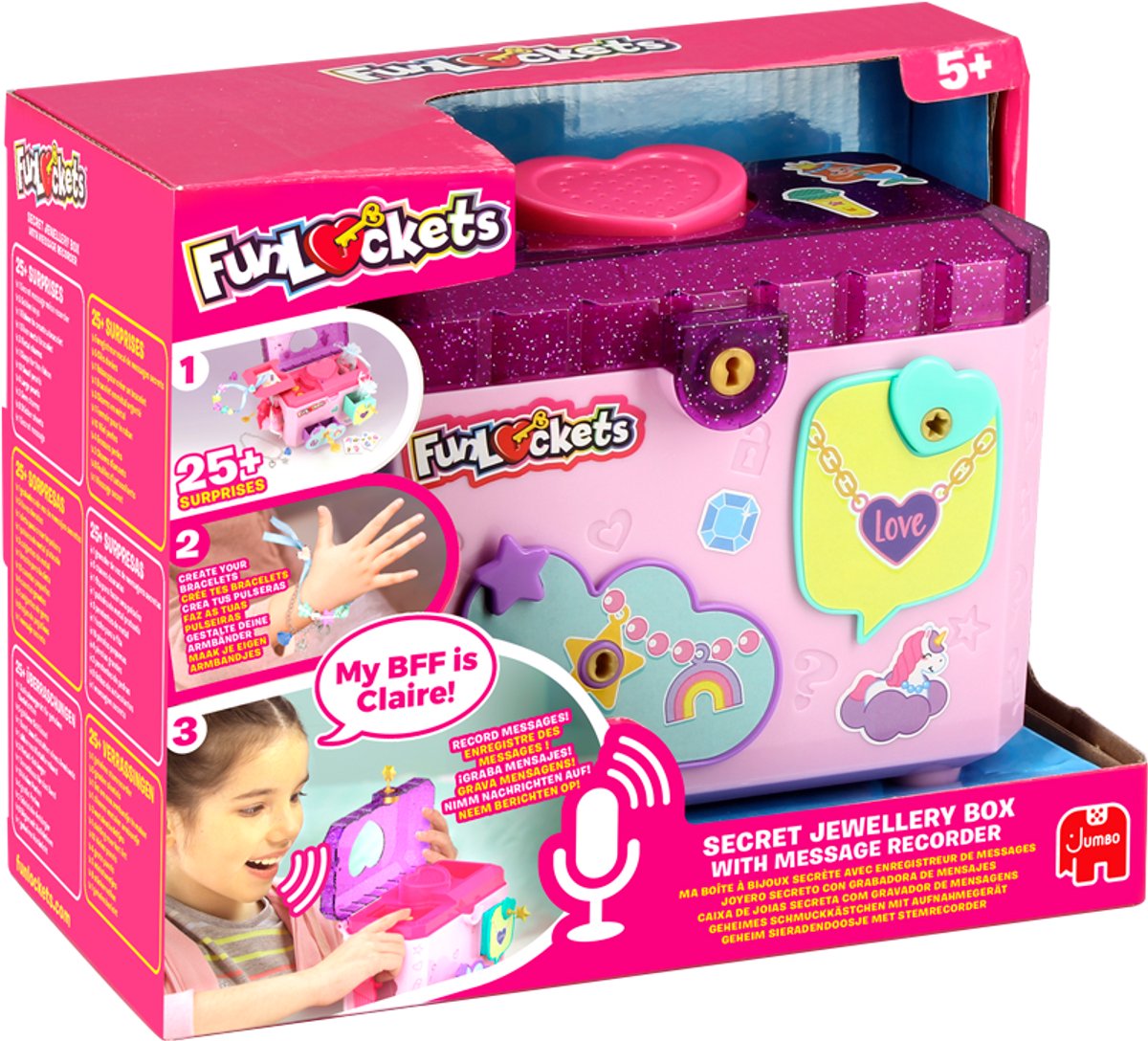 JUMBO Funlockets - Geheim sieradendoosje met stemrecorder