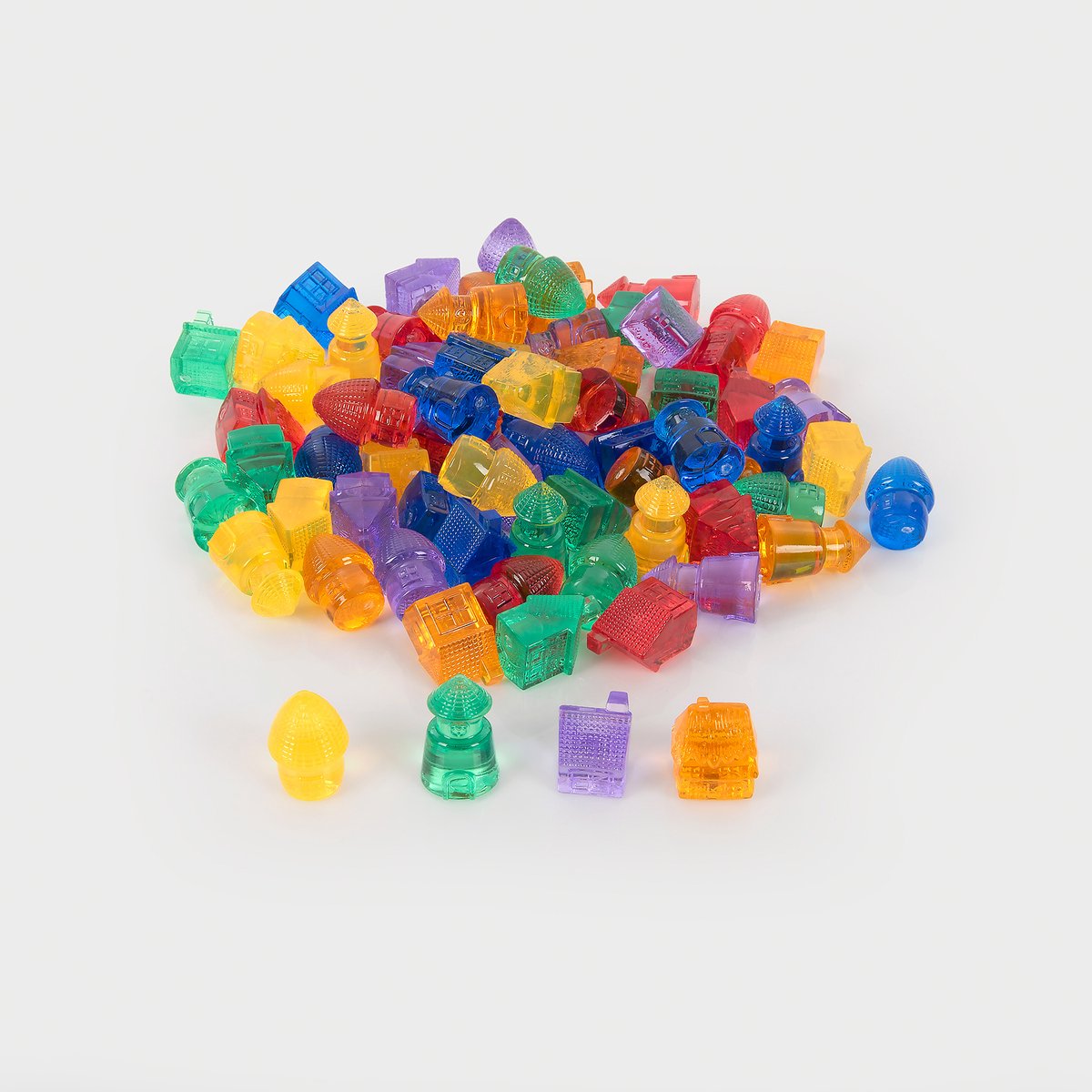 TICKIT Doorschijnende kleurrijke huizen - Pk72