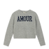 CREAMIE G Pullover knit - l. grey mel.- 122/128