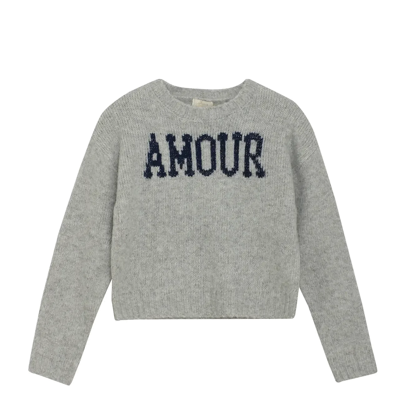 CREAMIE G Pullover knit - l. grey mel.- 146/152