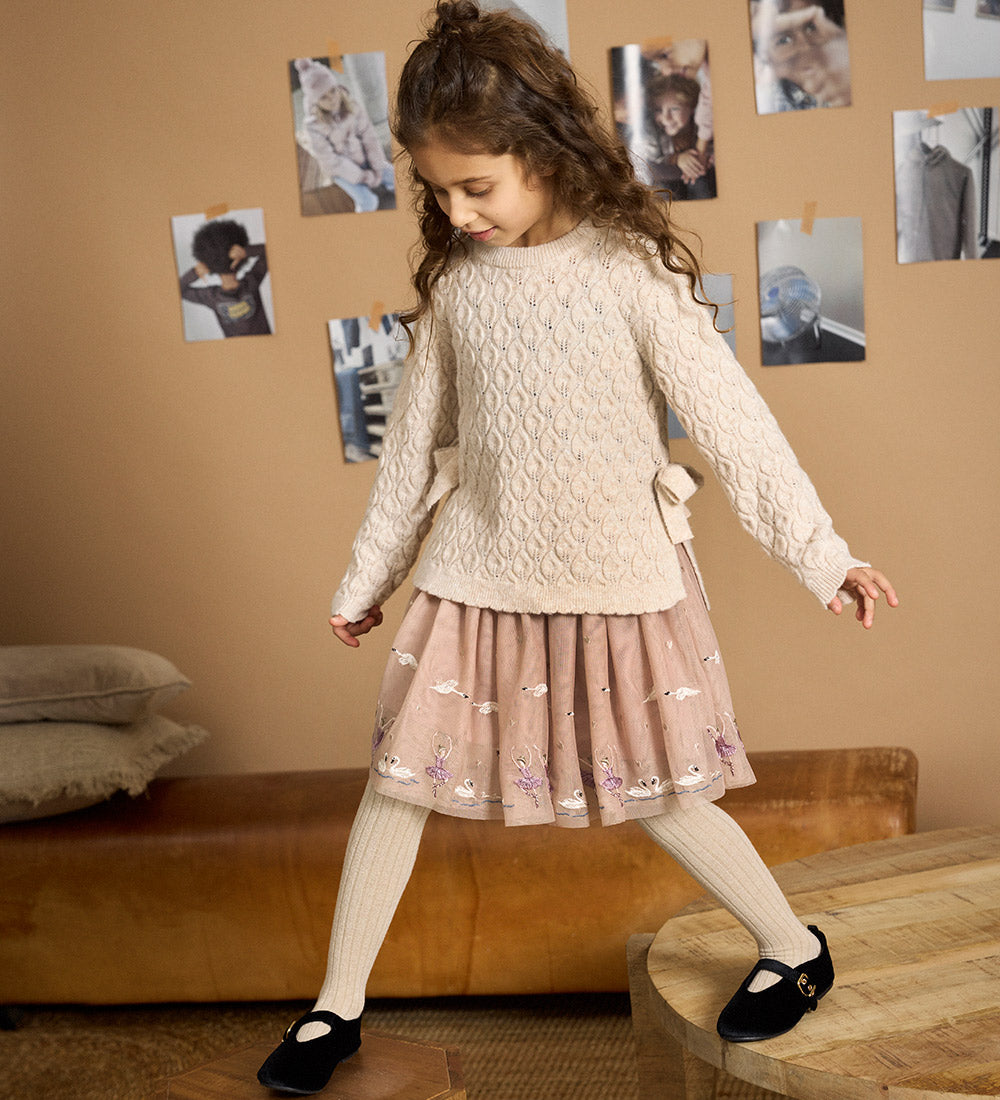 MINYMO G Pullover LS knit - smoke gray - 110