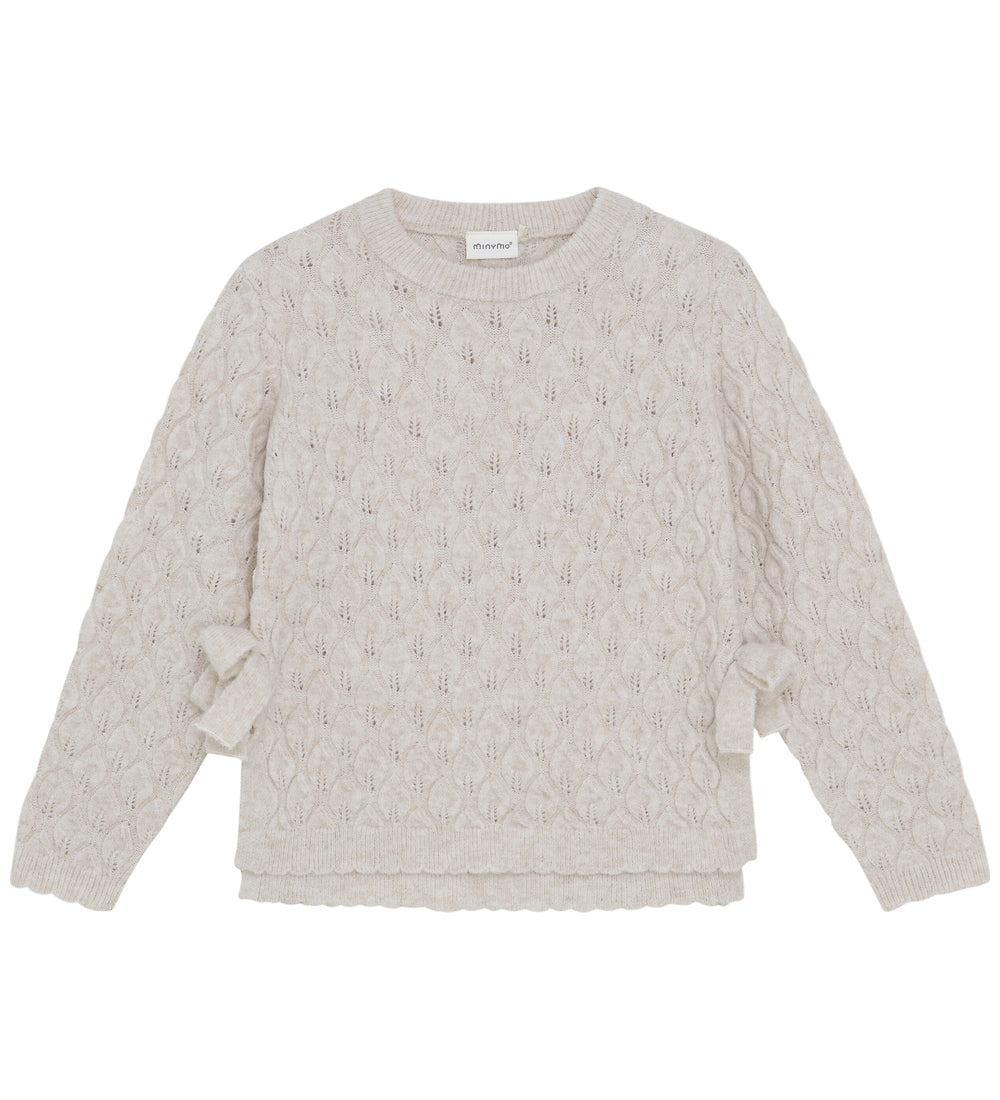 MINYMO G Pullover LS knit - smoke gray - 140