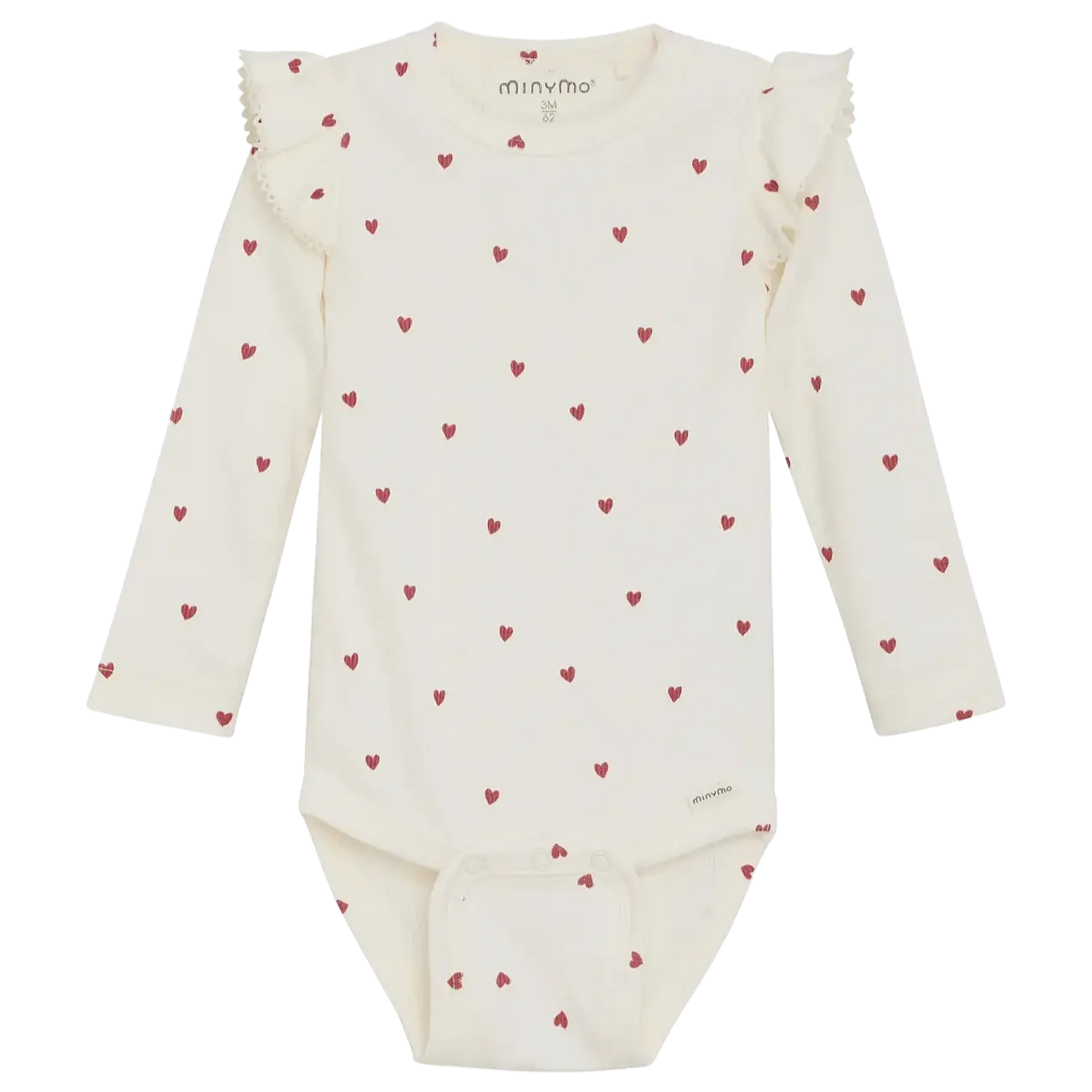 MINYMO G Body LS AOP rib - eggnog - 62