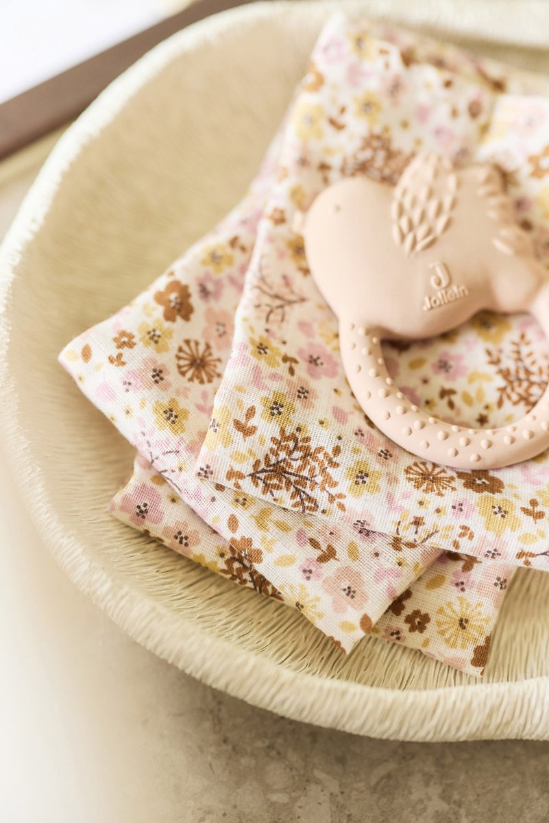 JOLLEIN Hydrofiel washandje 15x20cm - Flower Fairies - 2st