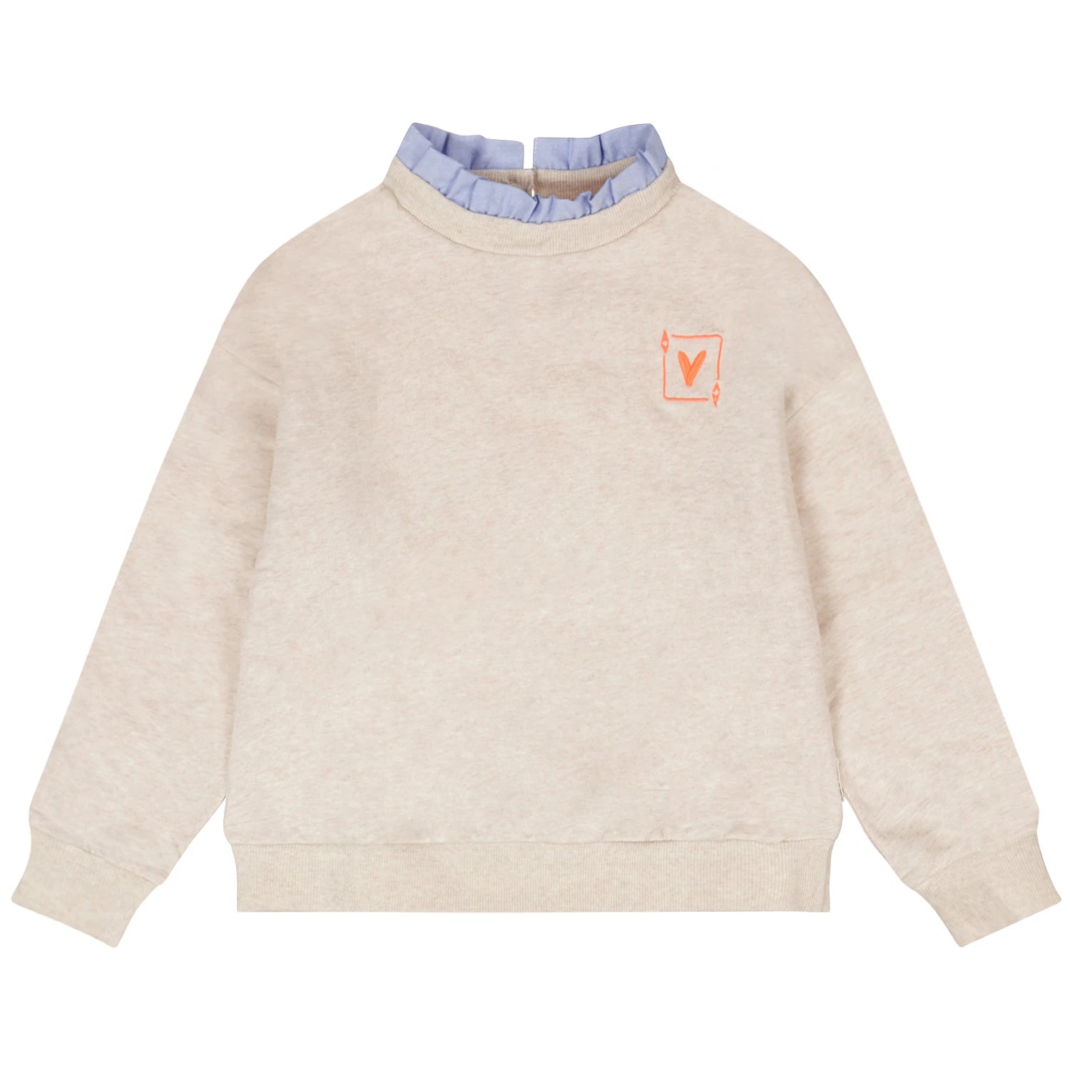 TND G Sweater LE COEUR - gebroken wit mel.- 128