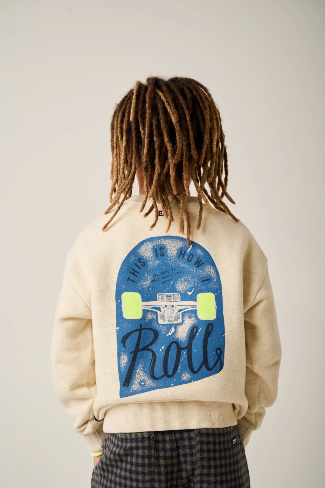 TND B Sweater DECK - gebroken wit mel.- 128
