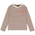 TND B Longsleeve CONCRETE - bruin streep - 104