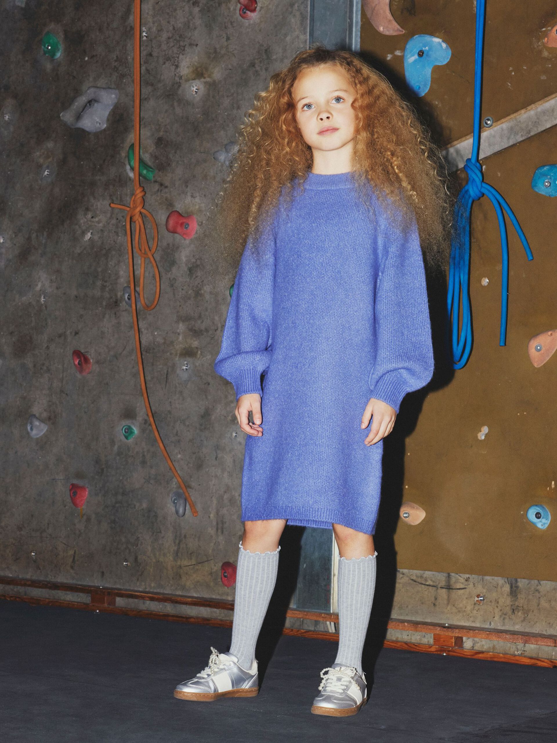 NAME IT G NKFOMARIAN Kleedje knit LM - blue ice - 152