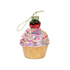 Glazen kerstbal figuur cupcake 9,5cm