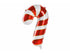 Ballon folie candy cane - 54x74cm - rood/ wit