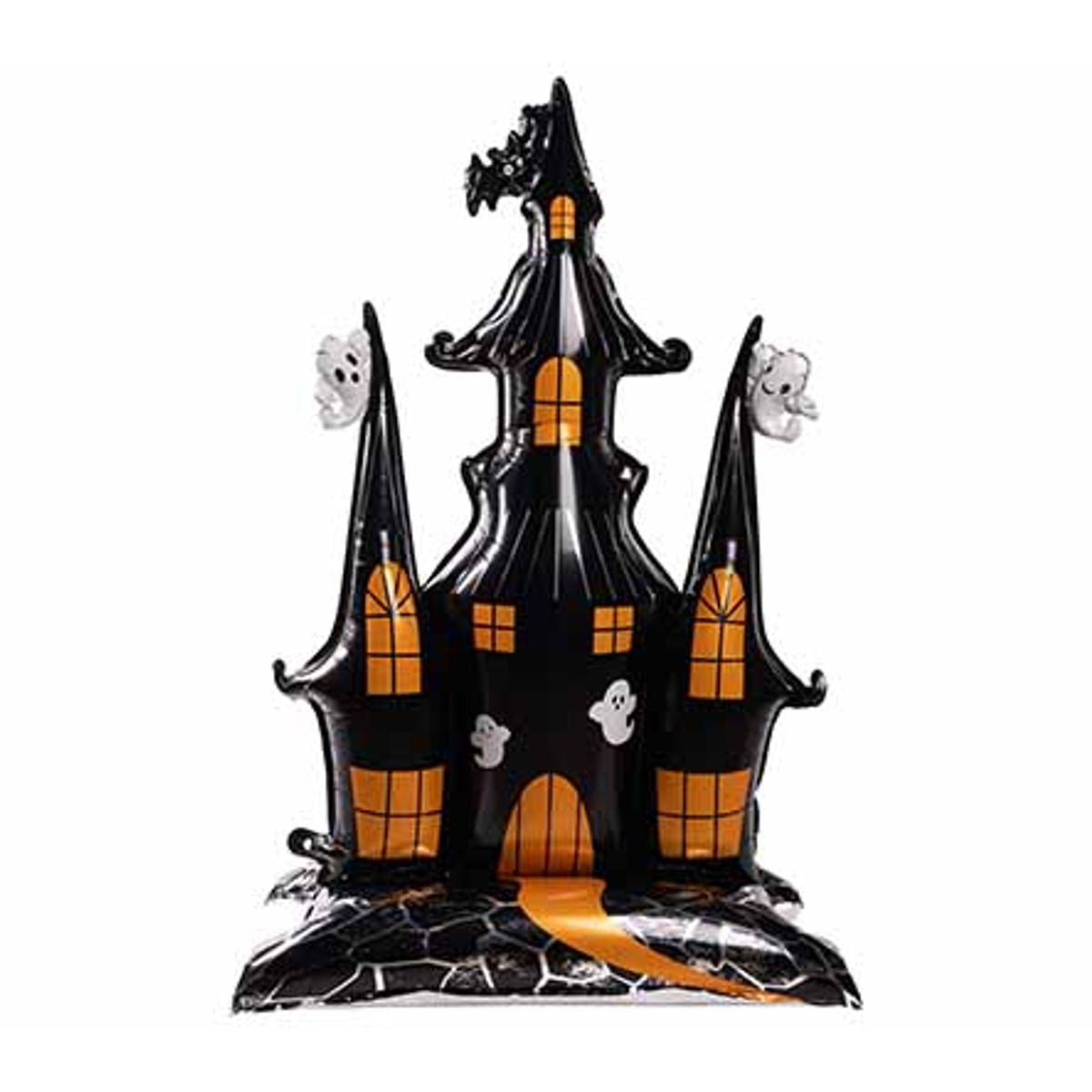 Ballon folie haunted castle - 106x149cm - zwart